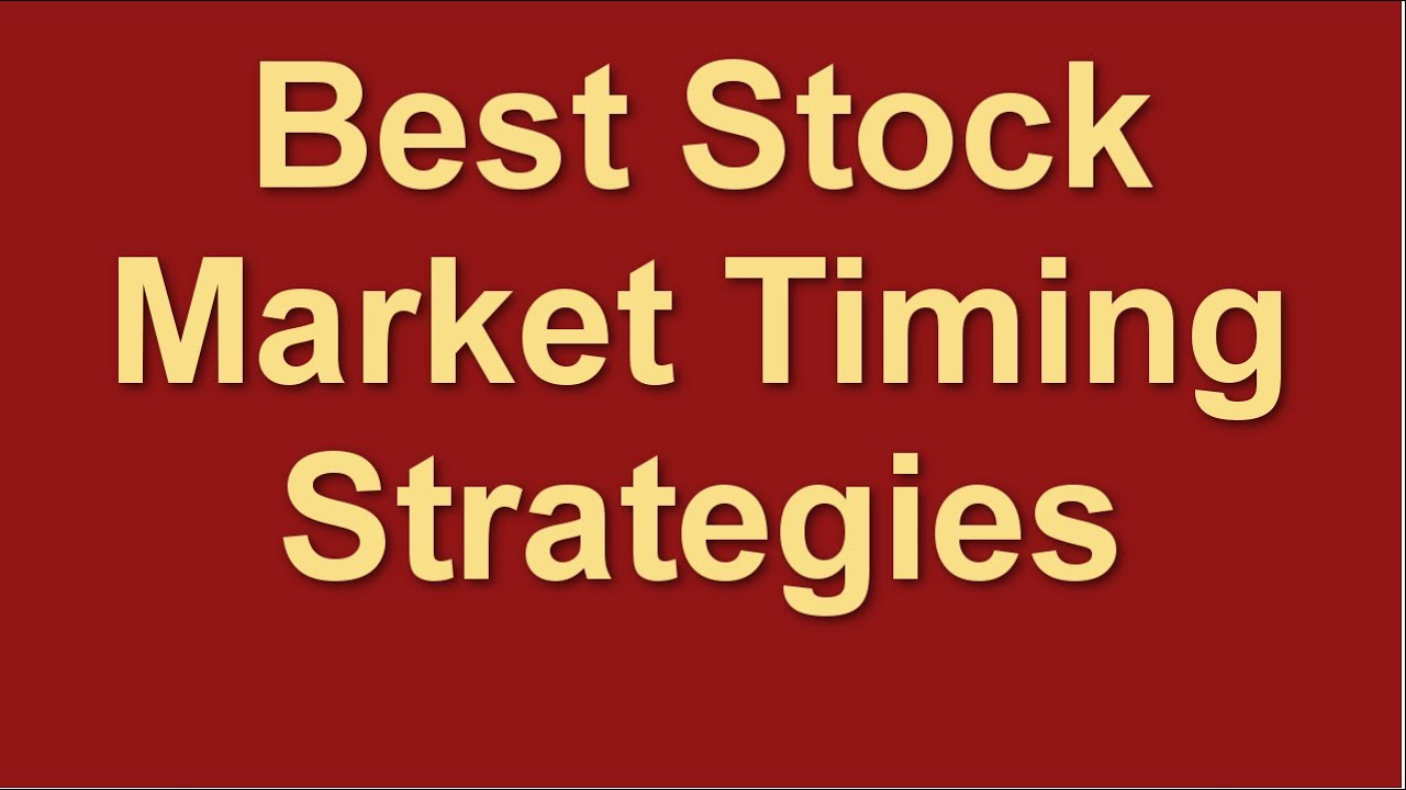 Best Stock Market Timing Strategies | Stock Market Entry Exit Signal Indicator