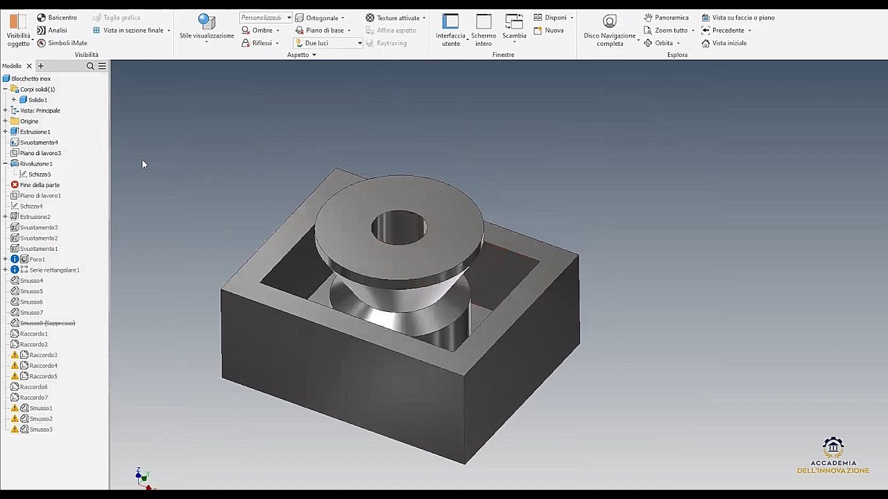Operazione di rivoluzione: come funziona? - Corso Inventor base