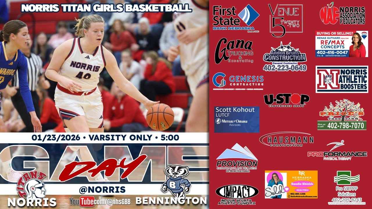 🏀 Norris Girls Basketball vs Bennington, 1-23-2026