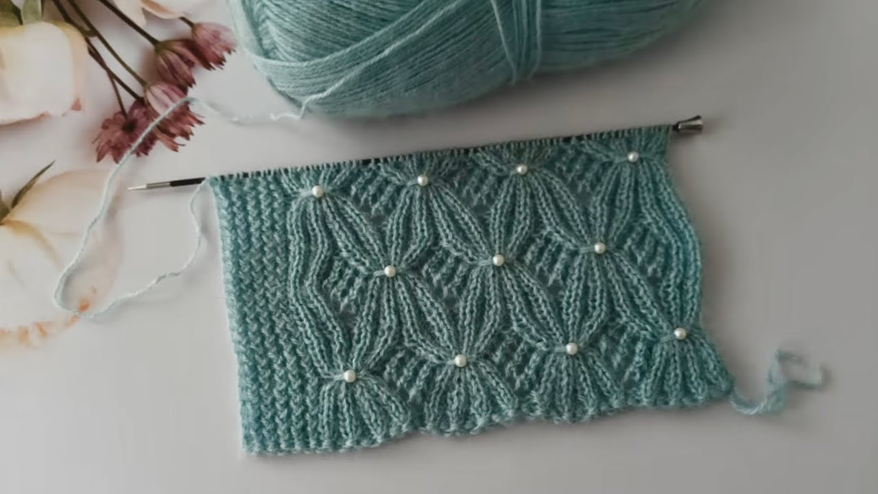İNCİLİ AJURLU BAĞLAMALI BAKLAVALAR YELEK MODELİ🔸YELEK MODELLERİ 🔸KNİTTİNG PATTERN