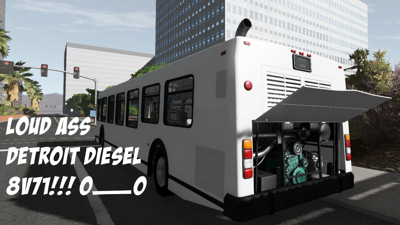 BeamNG Bus Mod (1) DETROIT DIESEL 8V71/ ALLISON V730! Engine Sounds + More