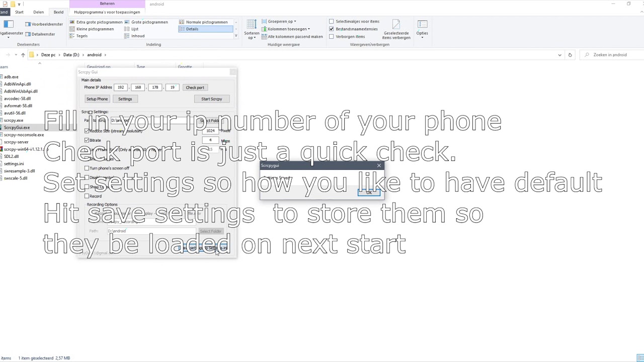 scrcpy gui for android screen copy