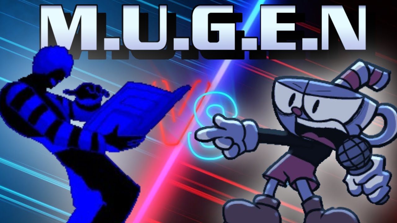 Dark Blue Killer Donald vs Cuphead FNF - Mugen Battle