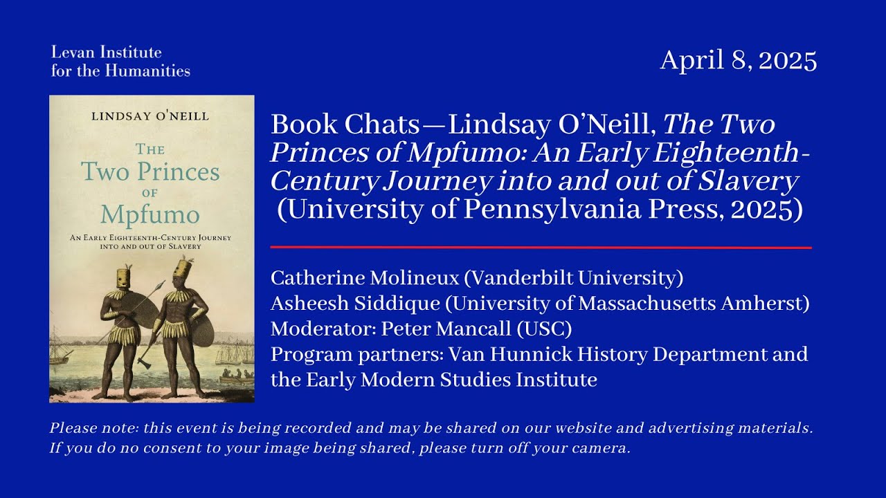 Levan Book Chat—Lindsay O'Neill, The Two Princes of Mpfumo