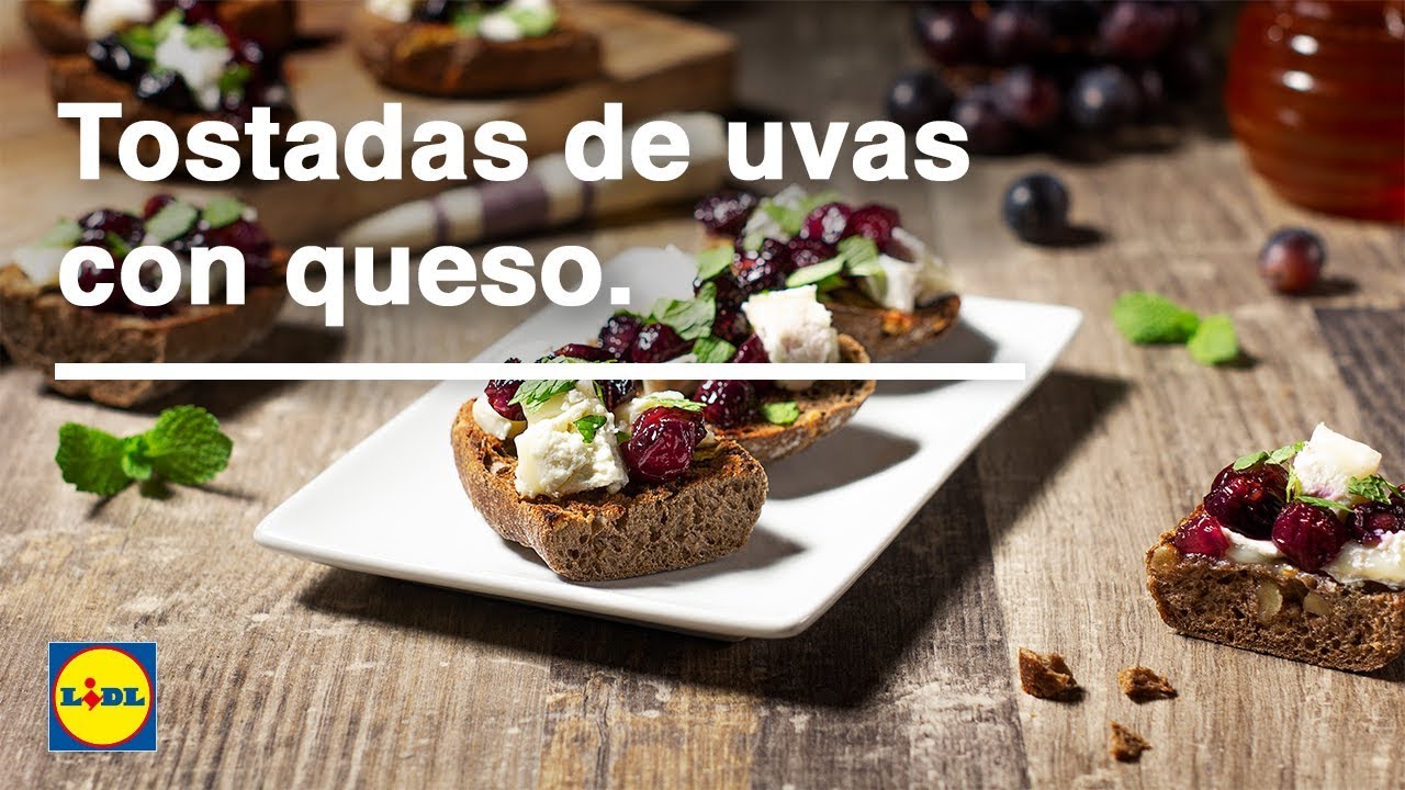 Tostadas de Uvas con Queso 🍇🧀 | Recetas de Tostadas | Lidl Espa&ntilde;a