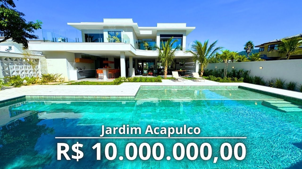 Mansão nova a venda no Jardim Acapulco com 8 suítes. R$ 10.000.000,00