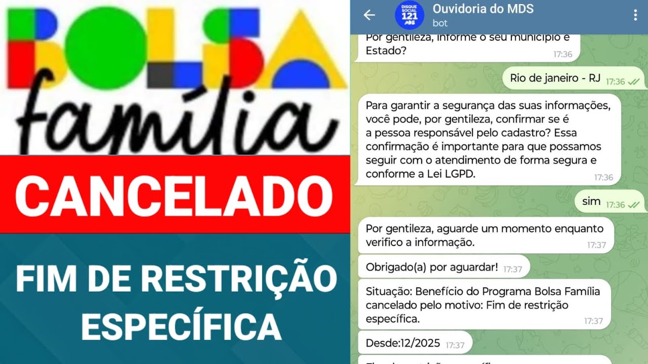 BOLSA FAMÍLIA CANCELADO SAIBA QUEM PODE REVERTER O CANCELAMENTO E VOLTAR RECEBER! FIM DE RESTRIÇÃO