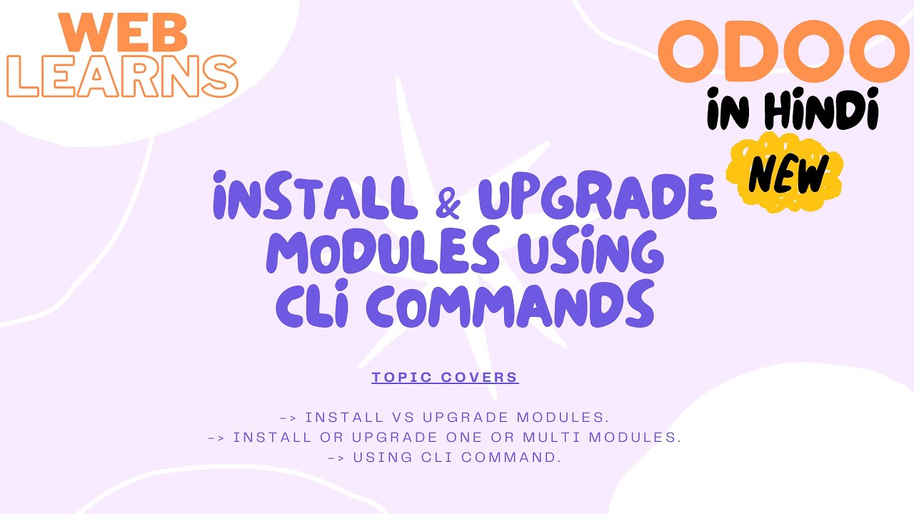 Install & Upgrade Module Using CLI Cmmand In Odoo | Odoo Development In Hindi