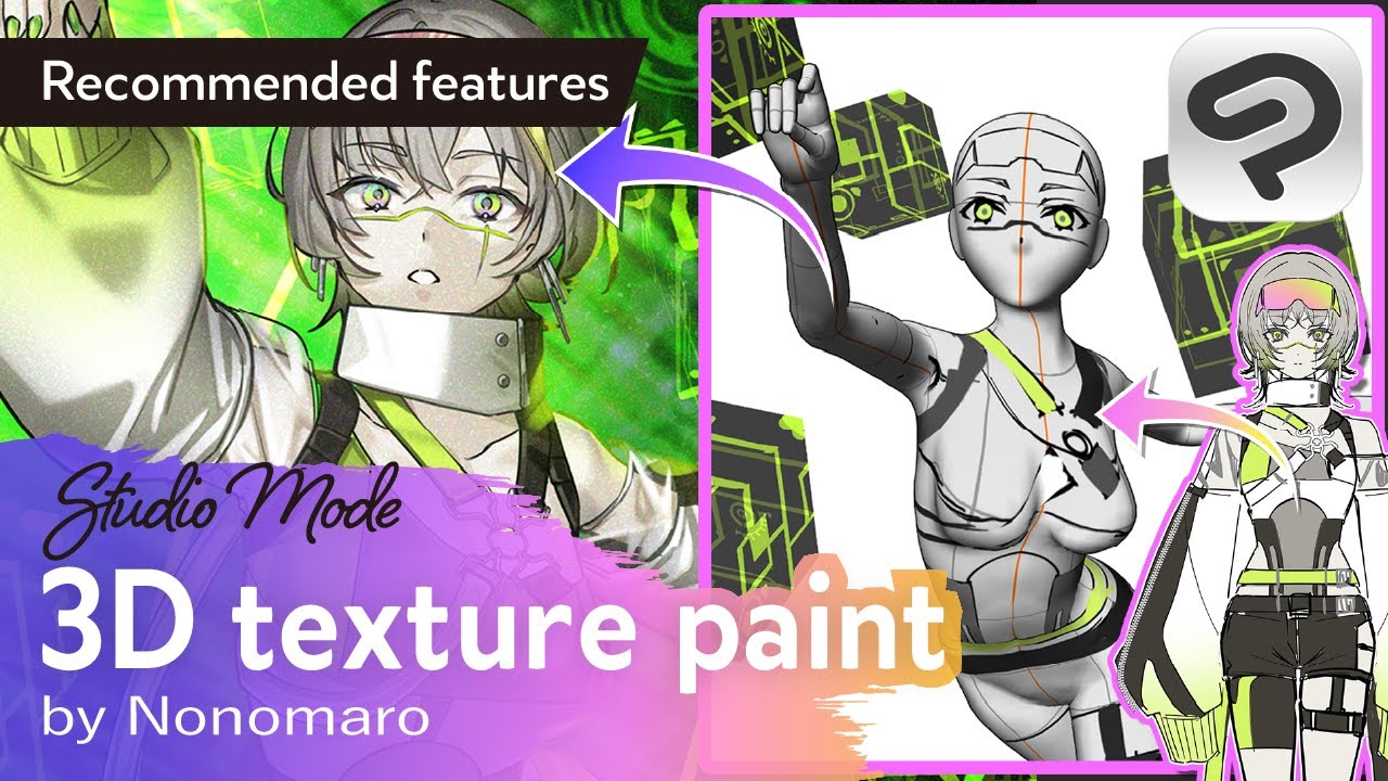 Paint on 3D models for better references by Nonomaro | Clip Studio Paint Recommended Feature
