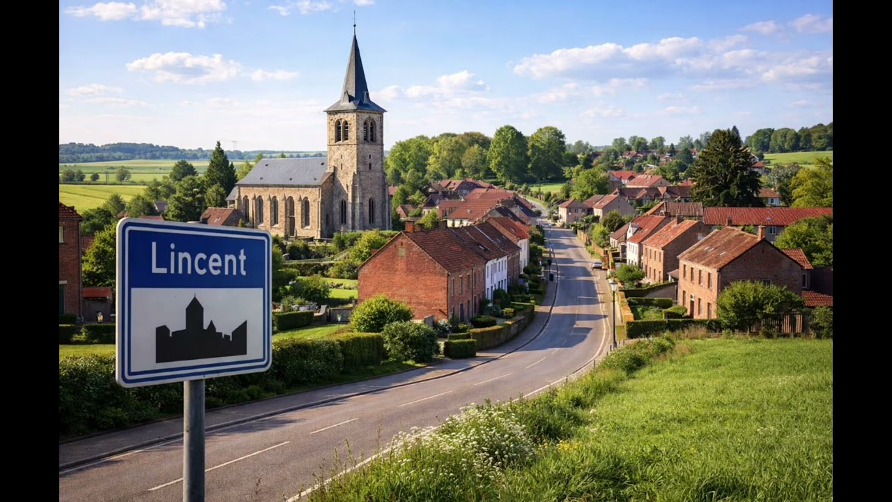 Dans le petit village de Lincent ￼