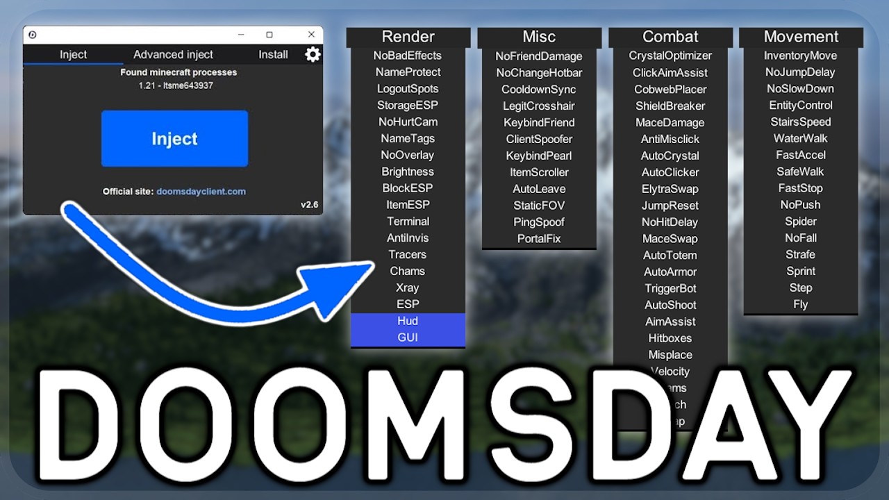 DOOMSDAY: The Best Minecraft Injection Hack Client