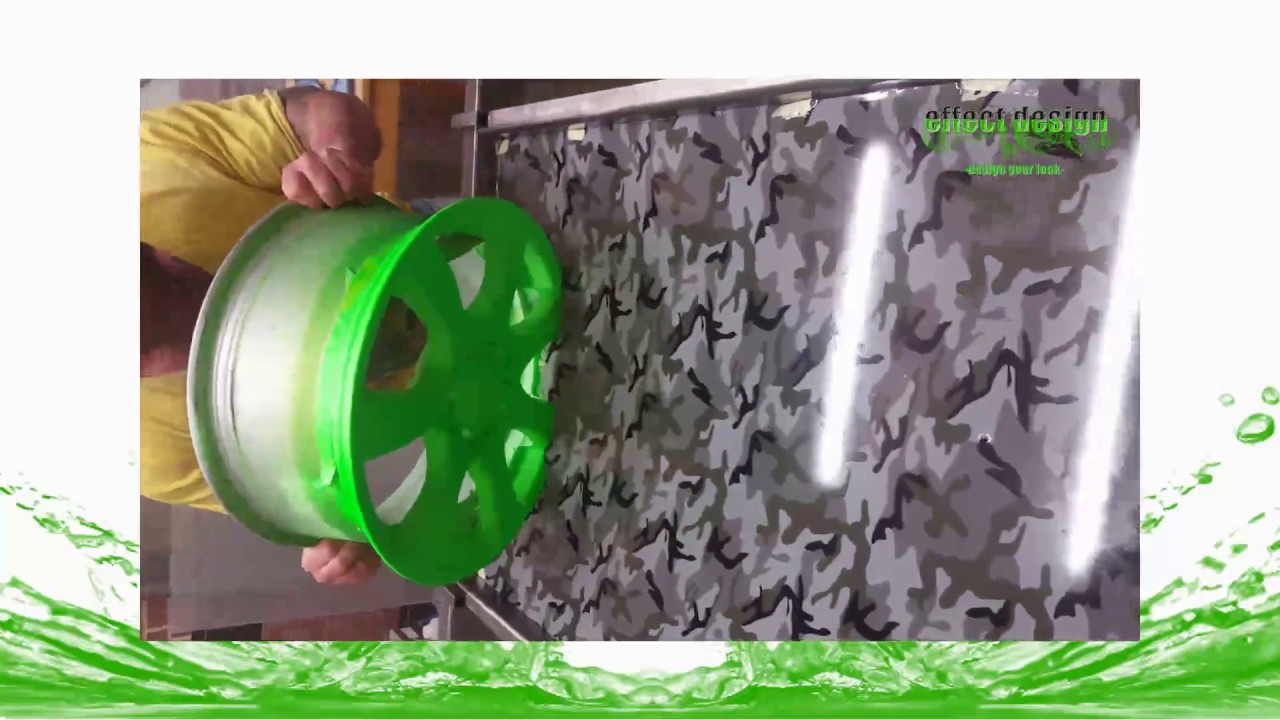 Auto Felgen Neon Camouflage Wassertransferdruck Water Dip