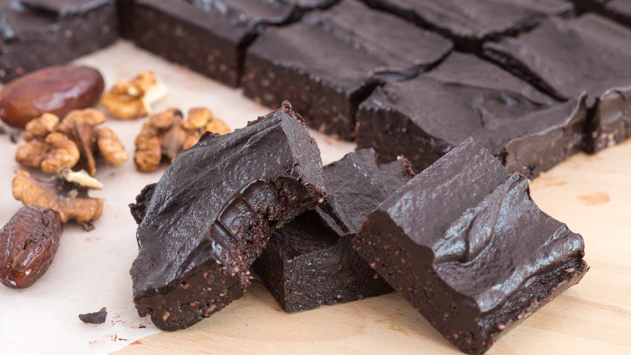 Healthy No-Bake Brownies Recipe - Gluten Free Refined Sugar Free Brownies