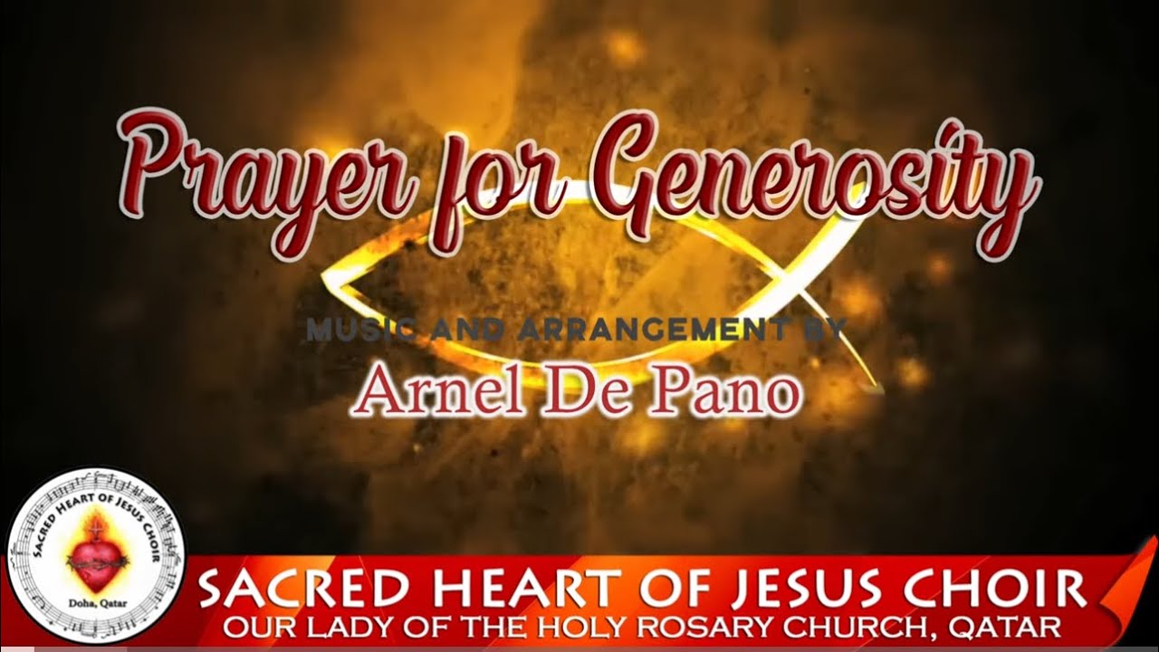 PRAYER FOR GENEROSITY - Music & Arrangement by Arnel De Pano #SHOJC #SacredHeartofJesus
