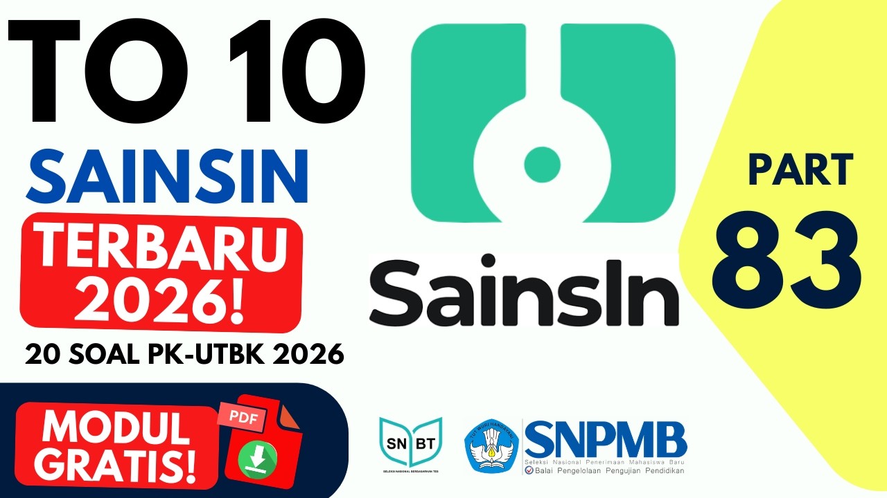 20 Soal PK SNBT 2026 🔥 TO 10 SAINSIN Terbaru + Trik Cepat (Part 83)