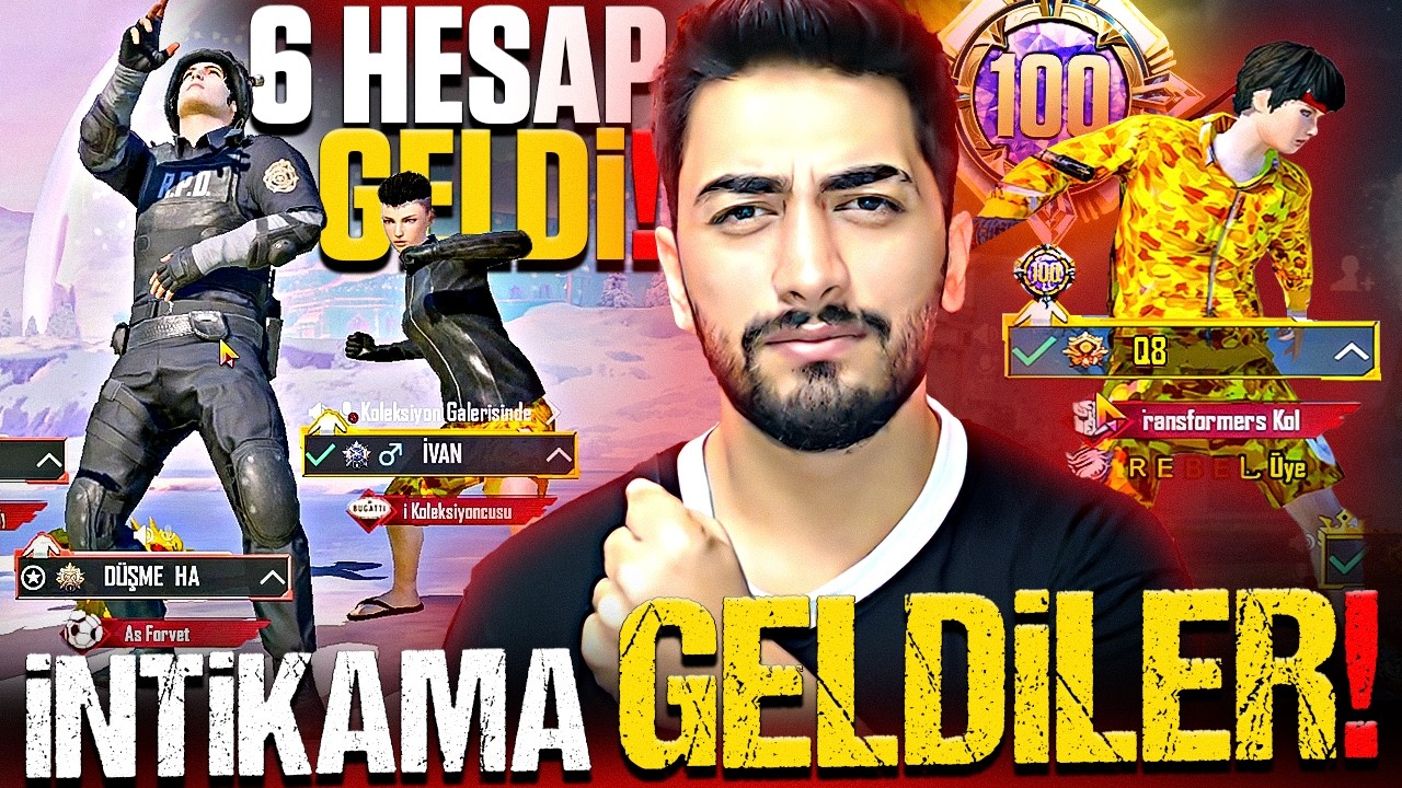 Q8 'DEN İNTİKAM ALMAYA GELDİLER! LOBİYE 25 HESAP &Ccedil;EKTİM! | PUBG Mobile