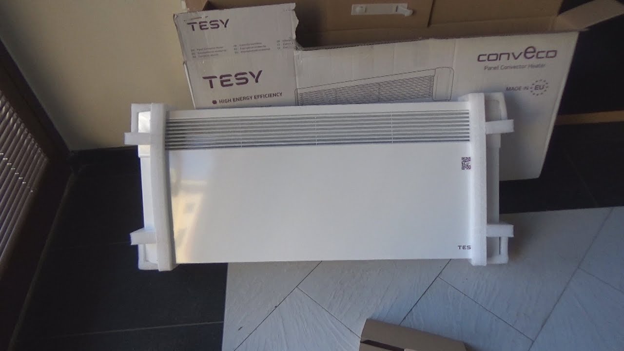 Распаковка и тестирование панельного конвектора Tesy ConvEco CN 04 250 MIS F мощностью 2500 Вт