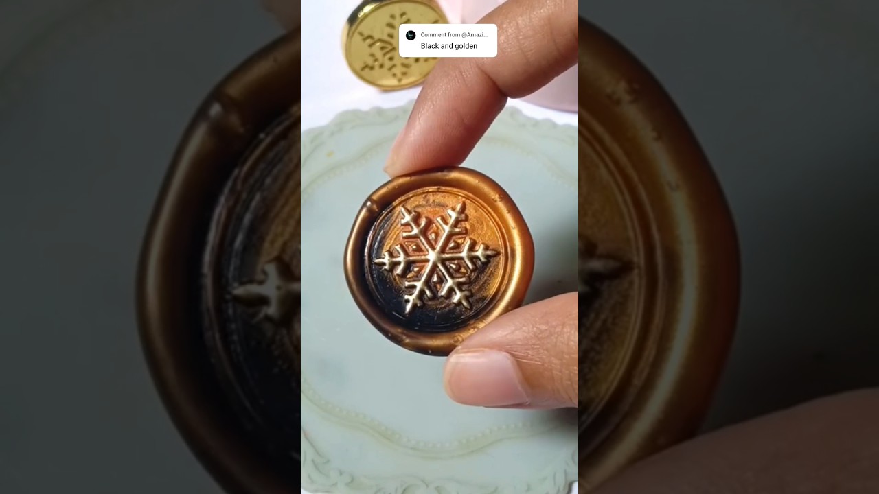 Gold and Black Waxseal Stamp / Marble Waxseal / Waxsealing ✨