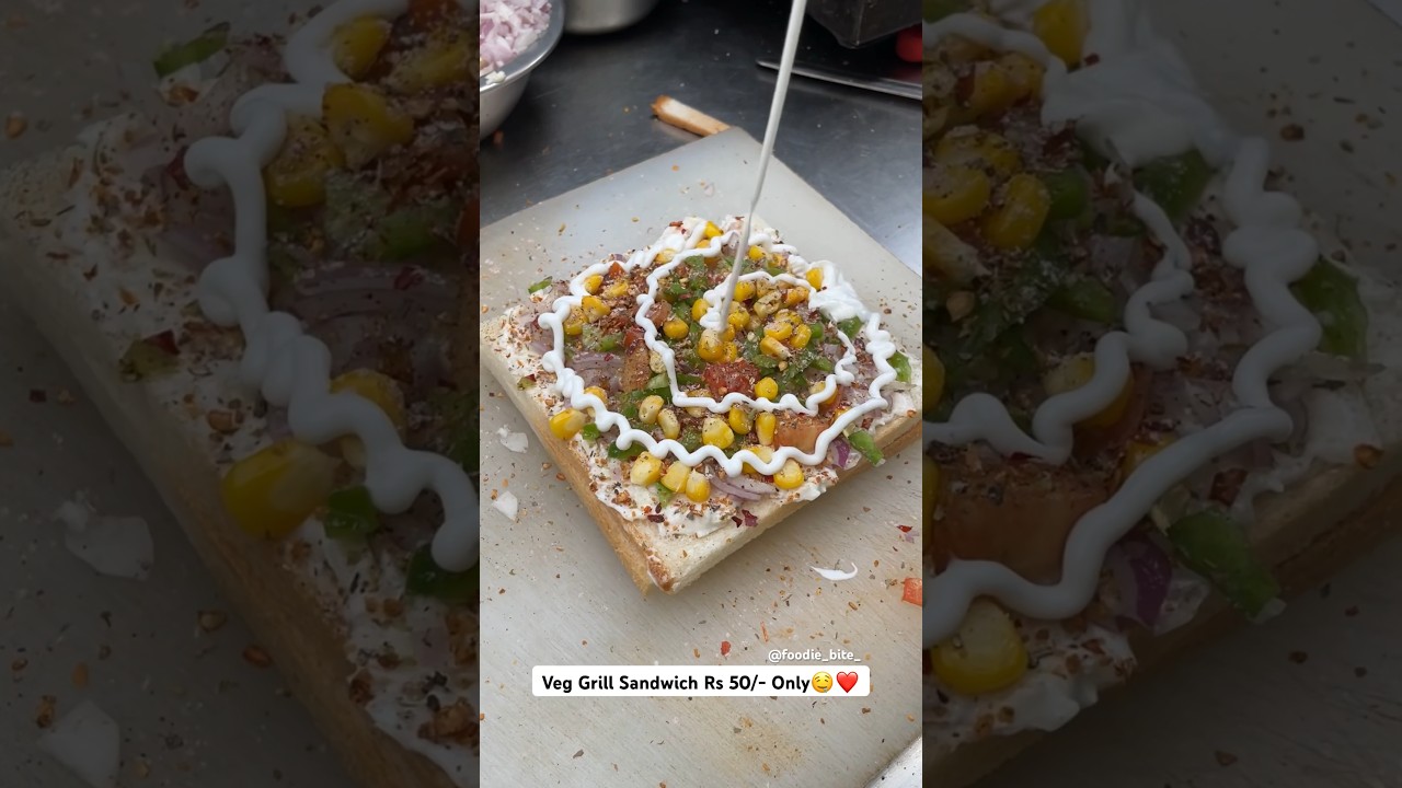 Veg Grill Sandwich Rs 50/- Only🥰 #youtubeshorts #trending #viral #sandwich #grill #streetfood