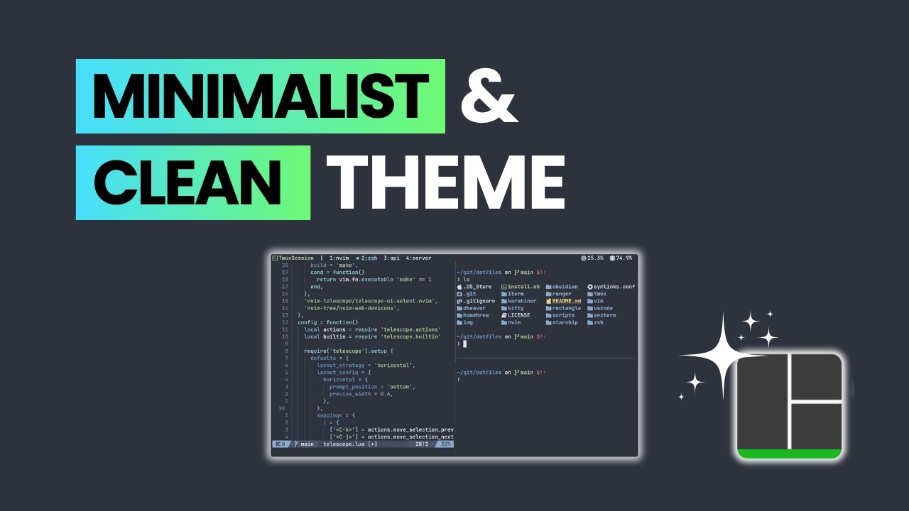 Я наконец-то заставил TMUX выглядеть потрясающе (без плагинов)