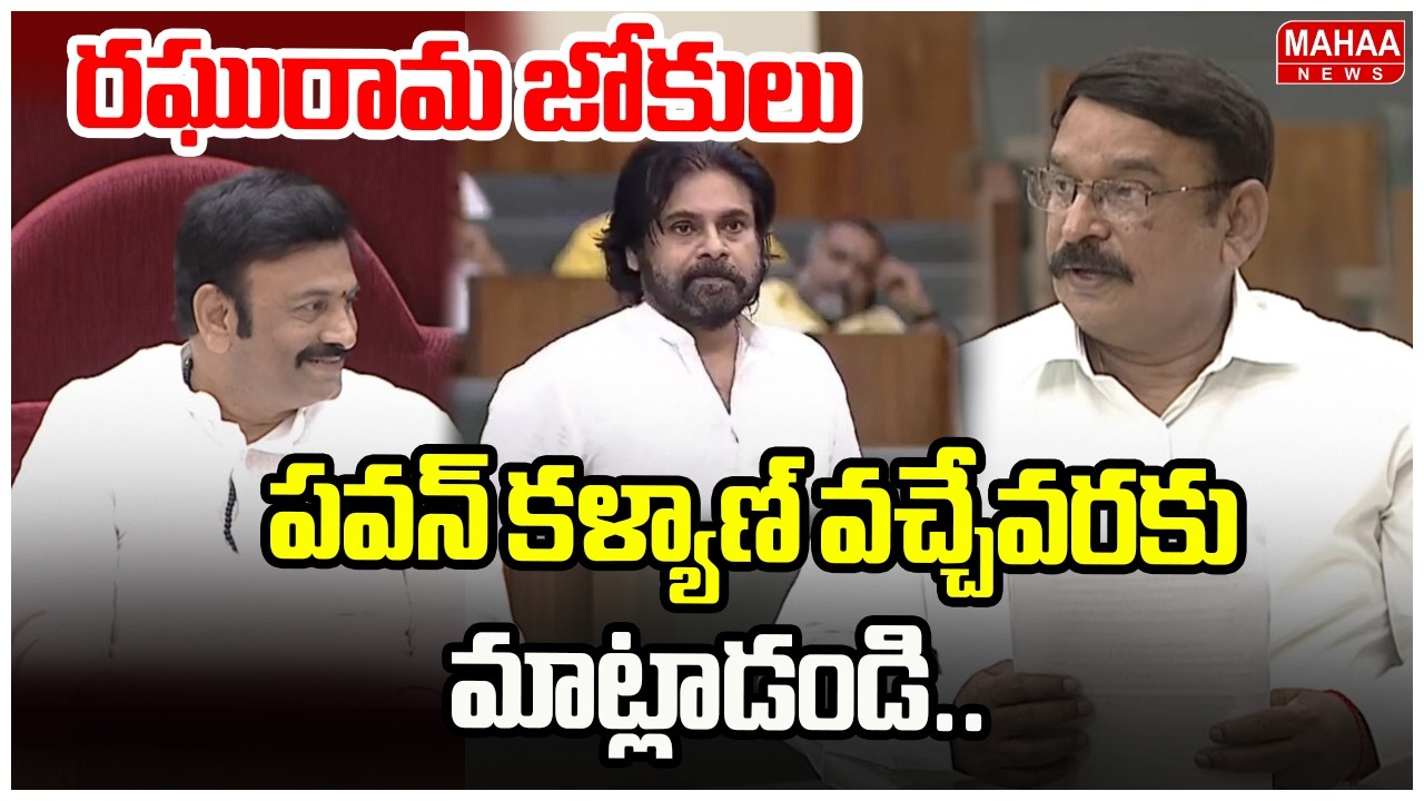 పవన్ కళ్యాణ్ వచ్చేవరకు మాట్లాడండి..రఘురామ జోకులు | RRR Jokes On Vishnukumar
