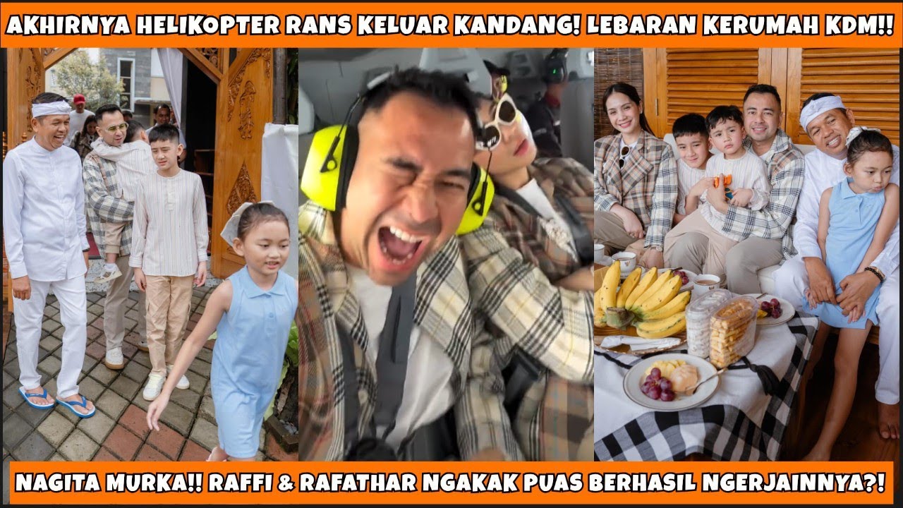 GUNAKAN HELIKOPTER SAAT BERLEBARAN KE KEDIAMAN KANG DEDI, NAGITA MURKA DIKERJAIN RAFFI & RAFATHAR?!