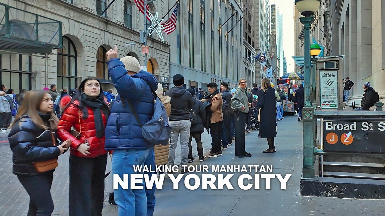 New York Manhattan Winter Walk, 5th Avenue, 32nd Street, Broadway, 38th St., SoHo, Lafayette Street