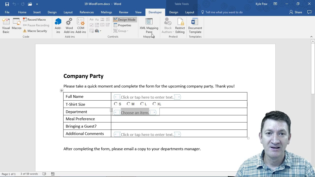 Master Microsoft Word Beginner to Advanced: Working with Combo Box Controls