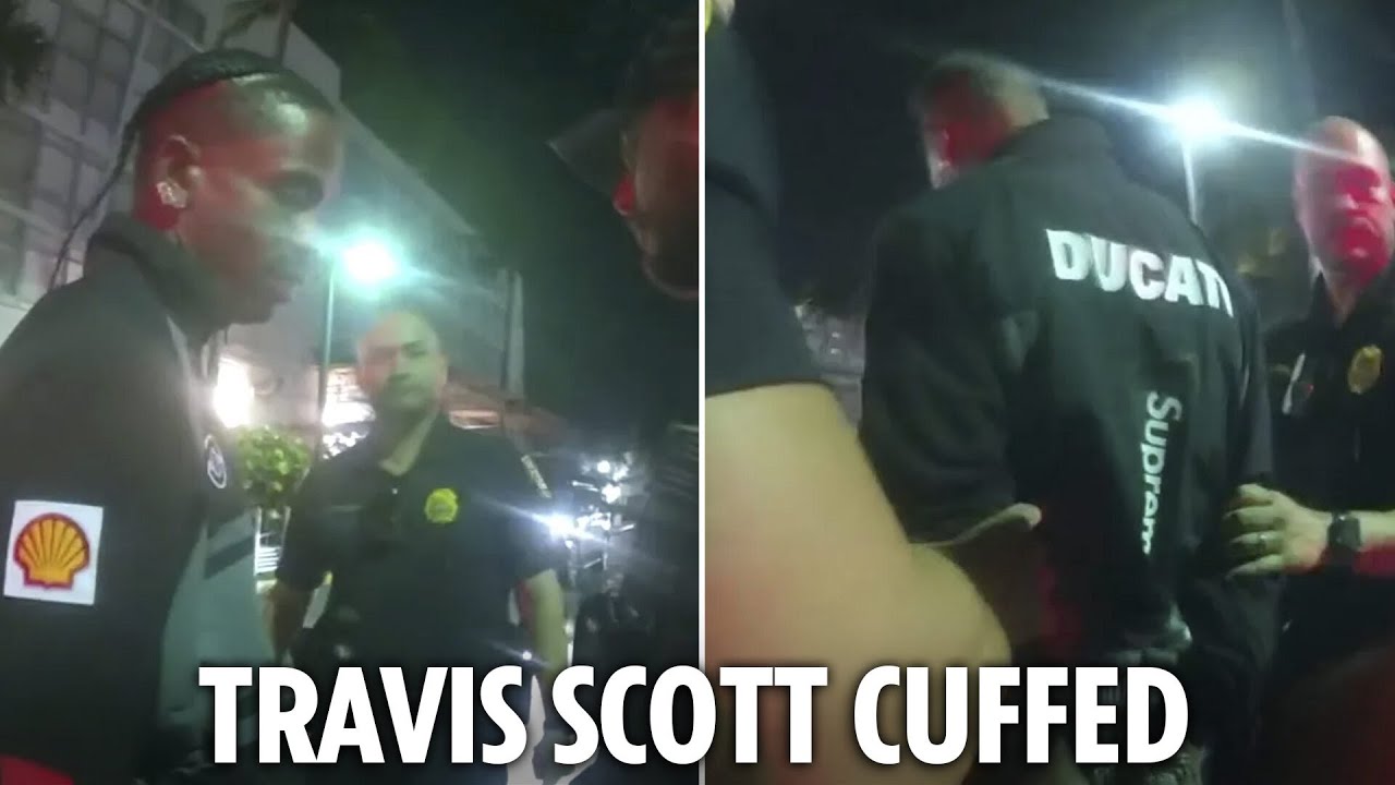 Travis Scott yells ‘you’re gonna lock me up?’ as cops cuff him in body cam clip