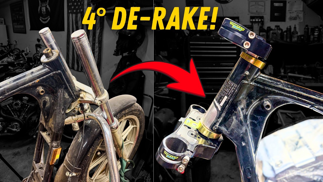 I Installed Custom Triple Trees on My Flat Tracker (De-Raked 4°!)