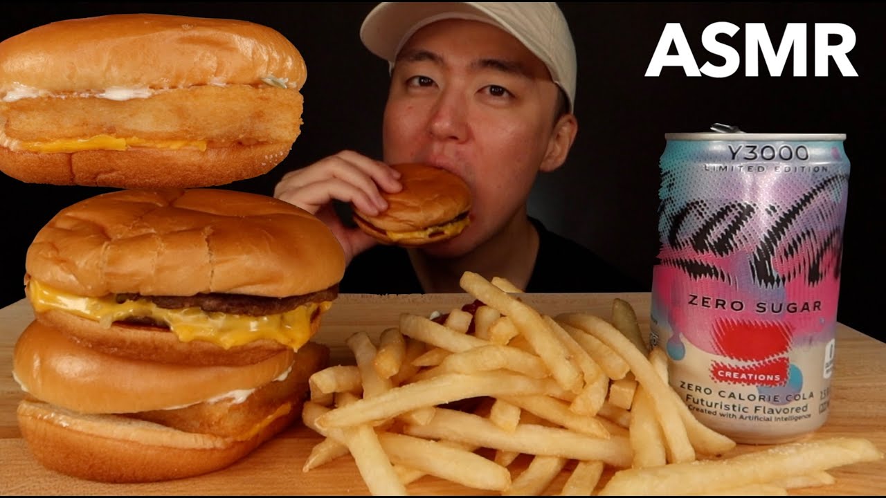 McDonald's Filet O Fish, McDouble, And Fries Mukbang | KevSMR ASMR (No Talking)