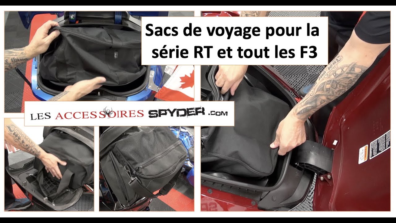 Tout nos sacs de voyages et rangement - Can Am Spyder série RT et F3 - La Spyder Shop de Lavaltrie.
