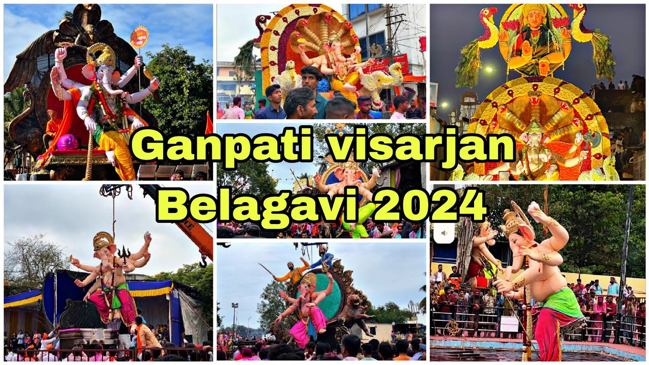 Ganpati visarjan belagavi 2024 | Belgaum Ganesh visarjan | Ganpati Bappa Morya