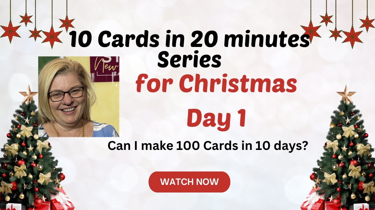 10 Card In 20 Minutes Series Day 1 Can I make 100 cards in 10 Days? Stamping with DonnaG!