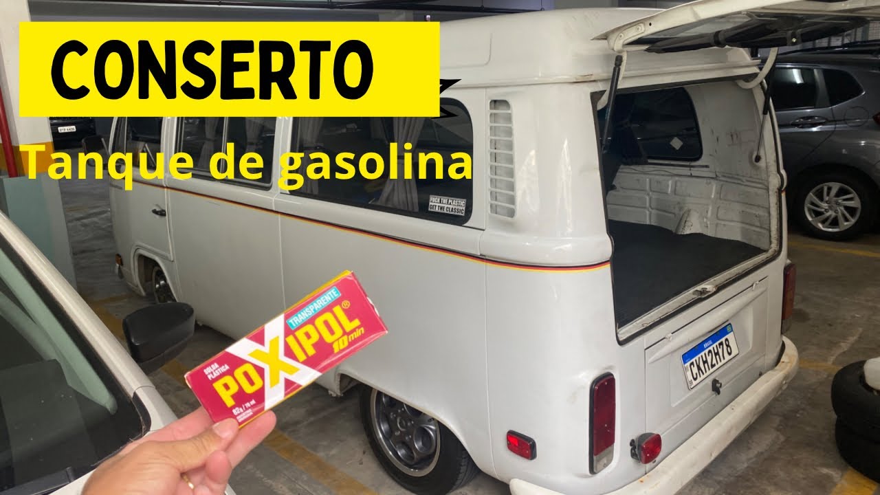 Conserto do tanque de combustível da Kombi com Poxipol