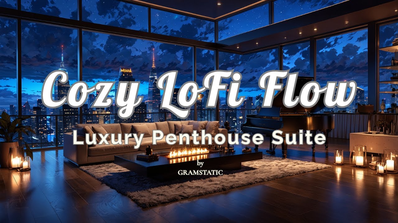 Cozy Lofi Flow – Luxury Penthouse Suite (1 Hour Lofi Hip Hop & Chillhop for Night Focus / Relaxing)