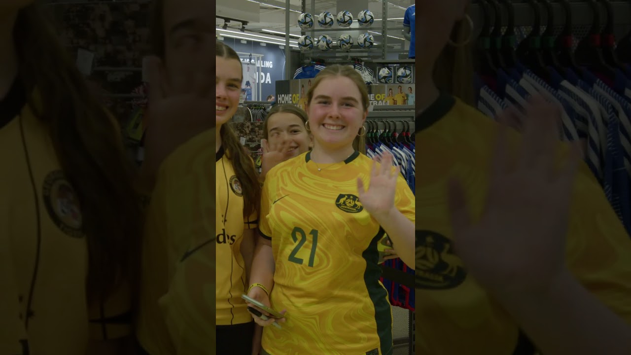 rebel ambassador and Matildas player Ellie Carpenter instore appearance at rebel Miranda. #football