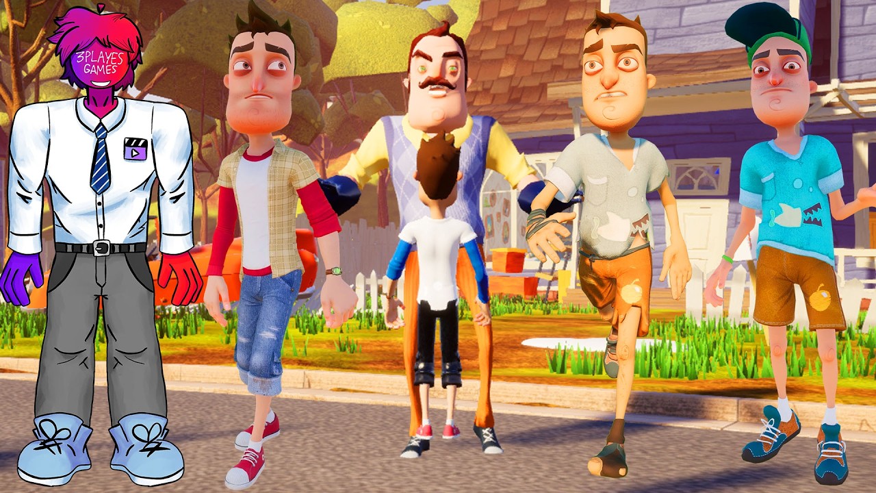 ПРИВЕТ СОСЕД МУЛЬТИСКИН В ИГРЕ HELLO NEIGHBOR АКТ 1 И АКТ 2 ПРОХОЖДЕНИЕ МОД CHANGE CHARACTER