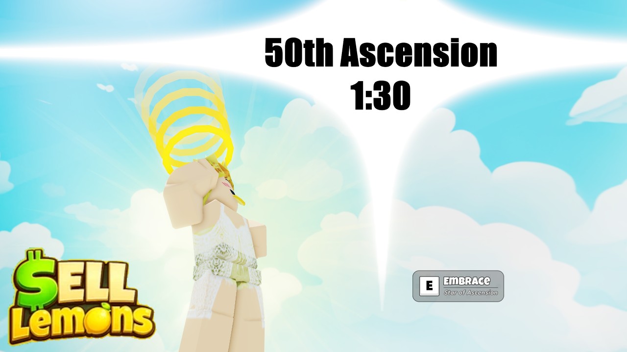 50th Ascension in 1 minute 30 seconds using WarzTech&trade; | Sell Lemons Roblox
