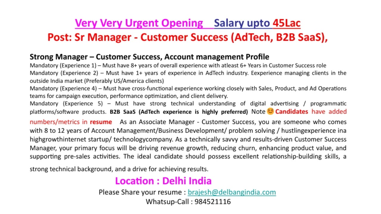 Urgent Job: 
