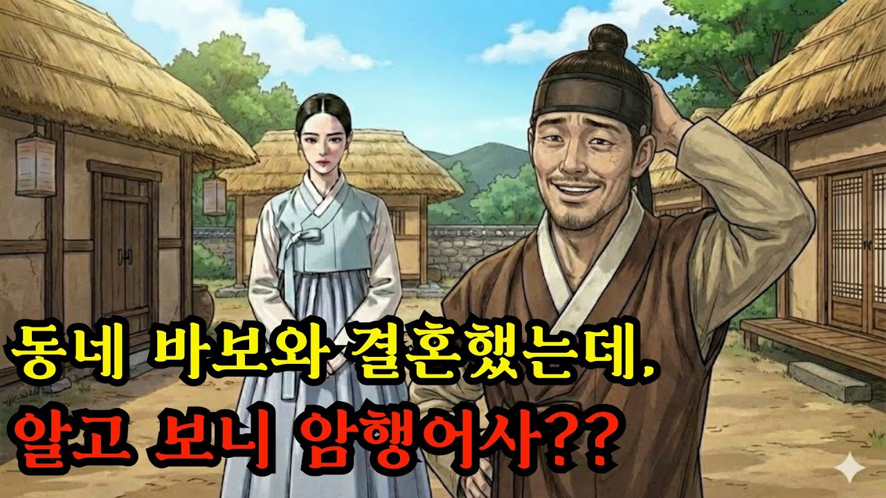 동네 바보와 결혼한 양반집 여인, 알고보니 남편이 암행어사??ㅣ야담 옛날이야기 오디오북 수면동화 전설 민담