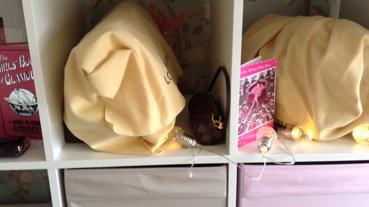 A tour around Mrs crazy bag lady's beauty room & handbag storage from ikea Kallax great for ideas