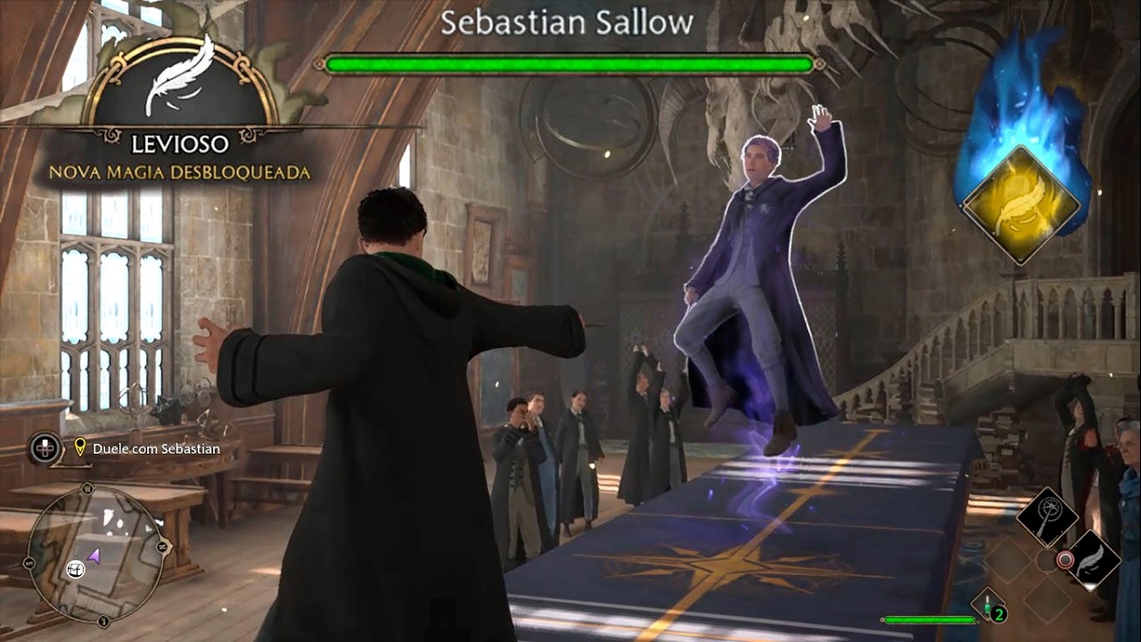 Hogwarts Legacy – Como Aprender LEVIOSO! 1ª Aula de Defesa + DUELO com SEBASTIAN (EP 4)