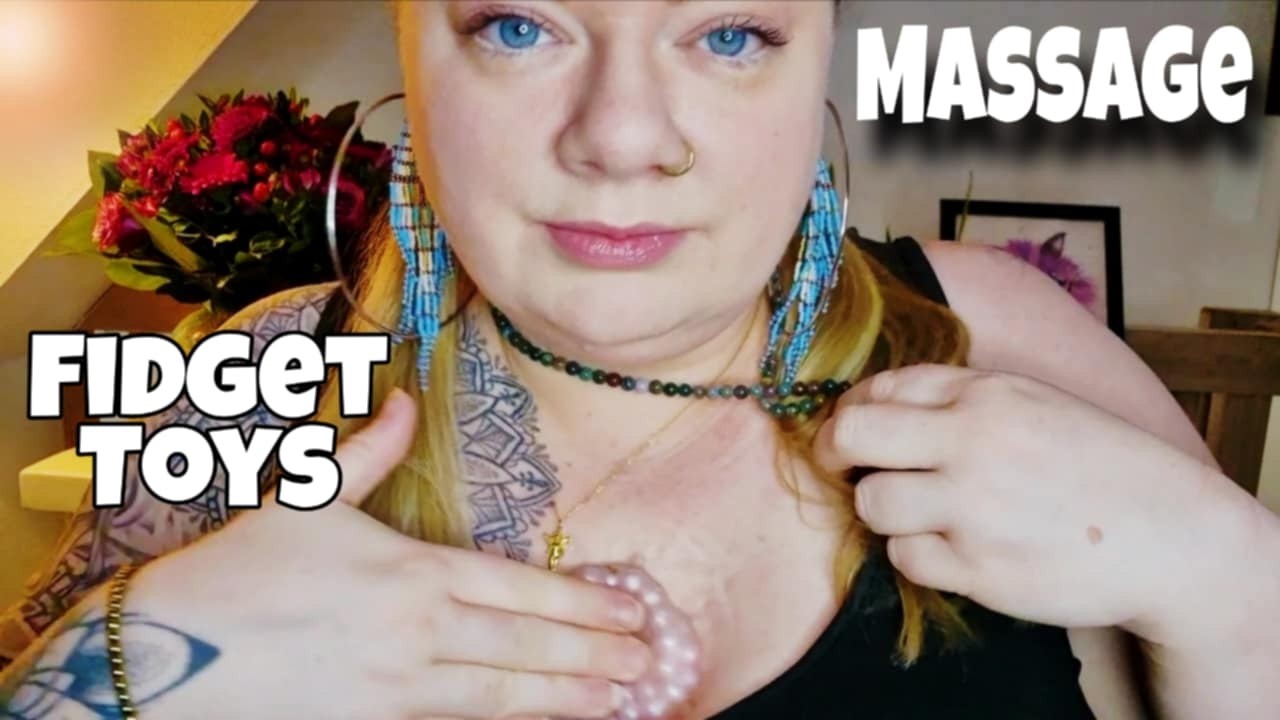 [ASMR] Fast & Aggressive Massage w Fidget Toys| Sleep Music| Long Video (No Talking)