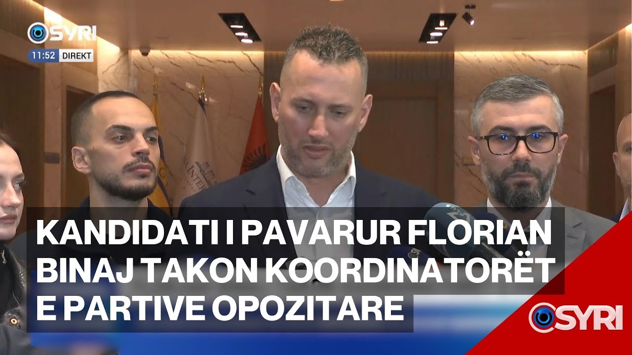 Kandidati i pavarur Florian Binaj takon koordinator&euml;t e partive opozitare