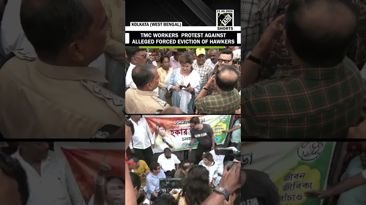 TMC workers protest against alleged forced eviction of hawkers from railway land & station areas