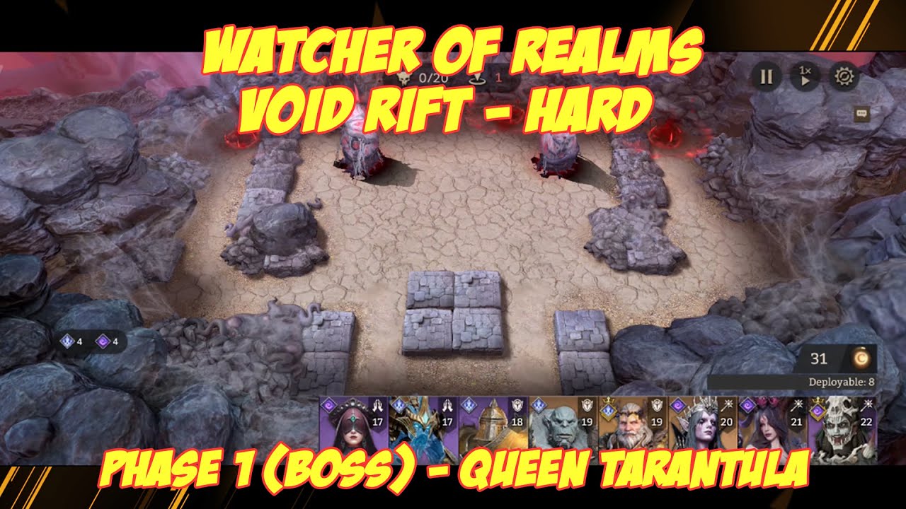 Watcher of Realms Void Rift (Hard) Phase 1 - Queen Tarantula (Boss)