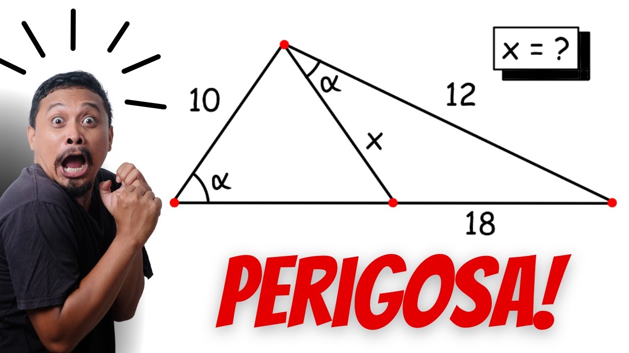 SÓ VEM! VOCÊ VAI SE ENCANTAR COM ESSA QUESTÃO DE GEOMETRIA PLANA/MATEMÁTICA/TRIÂNGULOS/SEMELHANÇA