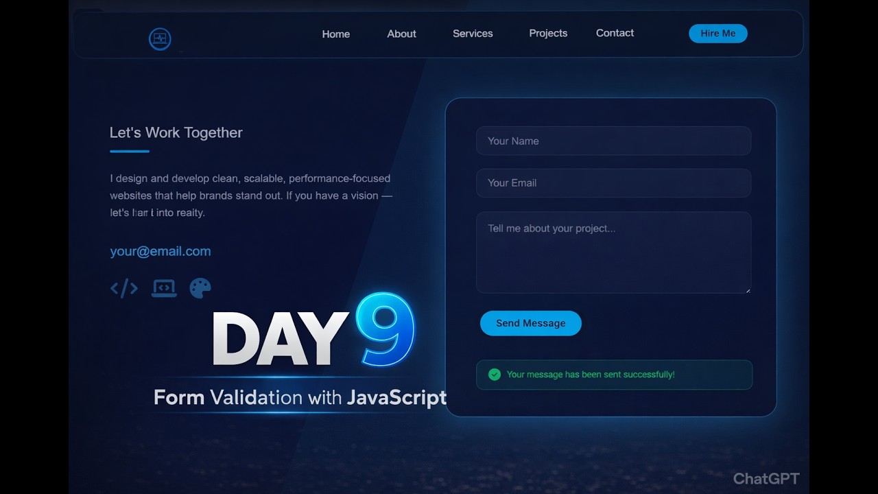 Day 9 – Building Form Validation with JavaScript