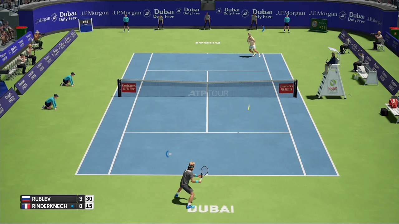 Andrey Rublev vs Arthur Rinderknech ATP Dubai 26 [1080x60 fps] AO International Tennis   